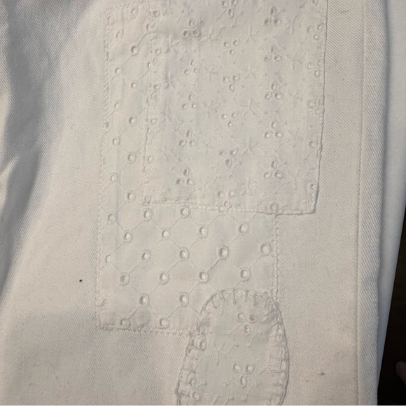 Lauren Ralph Lauren Women's White Eyelet Jeans Relaxed Taper Size 14 NWT $195 - Picture 10 of 14